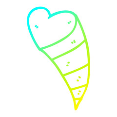 cold gradient line drawing cartoon shooting heart decorative element