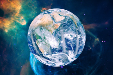 Planet earth in space, full photo. The elements of this image furnished by NASA.
