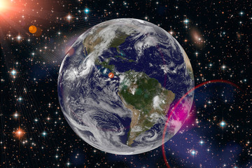 Beautiful earth from space. The elements of this image furnished by NASA.