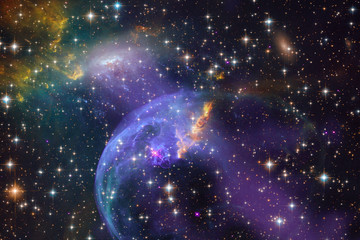 Space Background with Colorful Galaxy Cloud Nebula. The elements of this image furnished by NASA.
