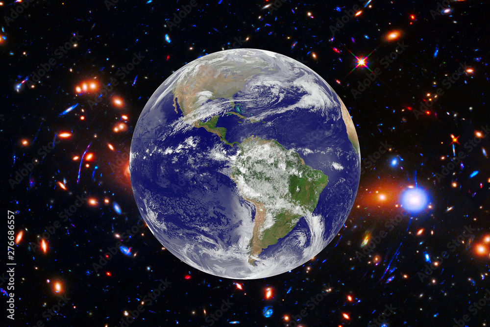 Canvas Prints earth and nebula. the elements of this image furnished by nasa.