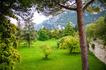 City park in Riva del Garda