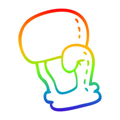 rainbow gradient line drawing cartoon boxing glove