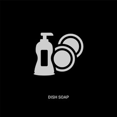 white dish soap vector icon on black background. modern flat dish soap from cleaning concept vector sign symbol can be use for web, mobile and logo.