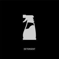 white detergent vector icon on black background. modern flat detergent from cleaning concept vector sign symbol can be use for web, mobile and logo.