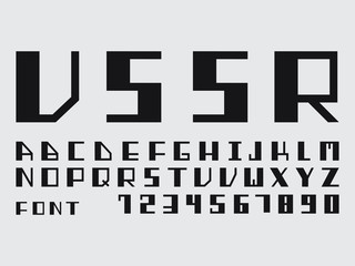 USSR font. Vector alphabet 