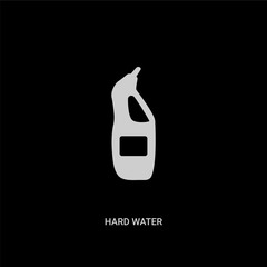 white hard water vector icon on black background. modern flat hard water from cleaning concept vector sign symbol can be use for web, mobile and logo.