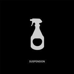 white suspension vector icon on black background. modern flat suspension from cleaning concept vector sign symbol can be use for web, mobile and logo.