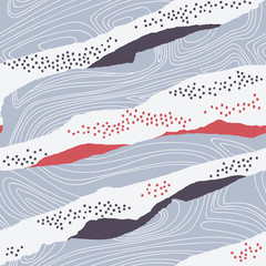 seamless pattern with abstract waves ornament