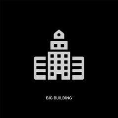 white big building vector icon on black background. modern flat big building from construction concept vector sign symbol can be use for web, mobile and logo.