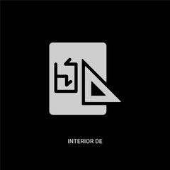 white interior de vector icon on black background. modern flat interior de from construction concept vector sign symbol can be use for web, mobile and logo.