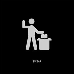 white swear vector icon on black background. modern flat swear from people concept vector sign symbol can be use for web, mobile and logo.