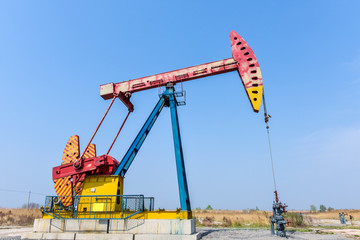 Oil pump and pipeline in oil field
