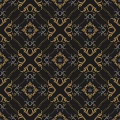 Dark Royal background pattern in vintage style