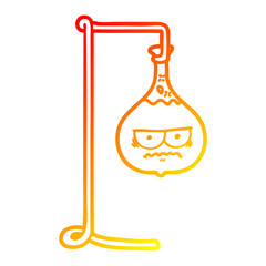 warm gradient line drawing angry cartoon science experiment