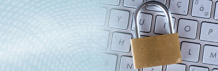 Concept of it security; panoramic banner