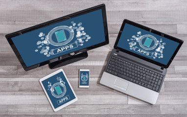 Apps concept on different devices