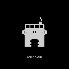 white brine cabin vector icon on black background. modern flat brine cabin from sauna concept vector sign symbol can be use for web, mobile and logo.