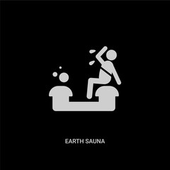 white earth sauna vector icon on black background. modern flat earth sauna from sauna concept vector sign symbol can be use for web, mobile and logo.