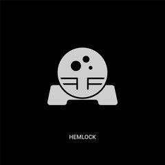 white hemlock vector icon on black background. modern flat hemlock from sauna concept vector sign symbol can be use for web, mobile and logo.
