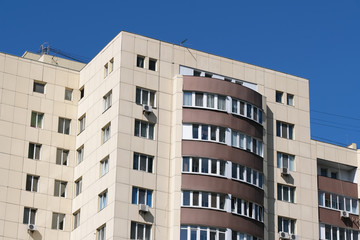 Facade of a modern high-rise house