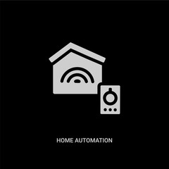 white home automation vector icon on black background. modern flat home automation from smart home concept vector sign symbol can be use for web, mobile and logo.