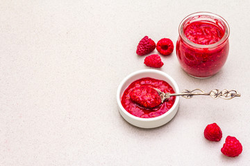 Healthy organic homemade fruit puree