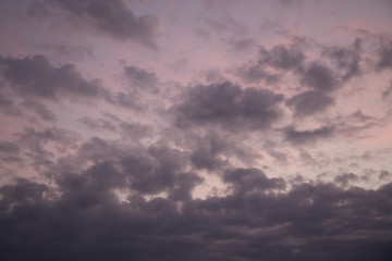 cloudy atmosphere colorful sky orange blue clouds