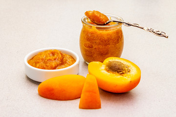 Healthy organic homemade fruit puree