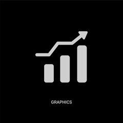white graphics vector icon on black background. modern flat graphics from success concept vector sign symbol can be use for web, mobile and logo.