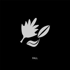 white fall vector icon on black background. modern flat fall from thanksgiving concept vector sign symbol can be use for web, mobile and logo.