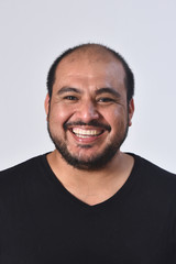 Obraz premium portrait of latin american man on white