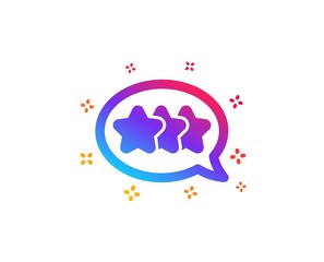 Stars icon. Feedback rating sign. Customer satisfaction symbol. Dynamic shapes. Gradient design stars icon. Classic style. Vector