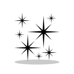 Sparkle icon in flat style. Sparkles symbol for your web site design, logo, app, UI Vector EPS 10.	