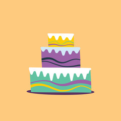 Cake logo, illustration, vector