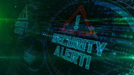 Security alert hologram illustration