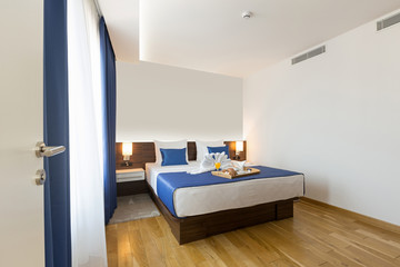 Interior of a hotel bedroom