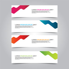 Fototapeta premium Vector Abstract banner web template