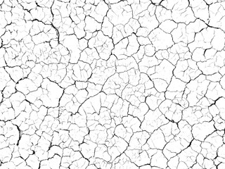 Structure cracked soil ground earth texture on white background, desert cracks,Dry surface Arid in drought land floor has many grooves and scratches.for overlay or print background - Powered by Adobe
