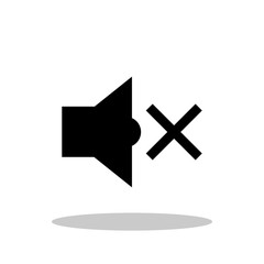 Sound ON or OFF icon in flat style. Mute symbol for your web site design, logo, app, UI Vector EPS 10.