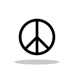 Peace / No War icon in flat style. Peace symbol for your web site design, logo, app, UI Vector EPS 10.