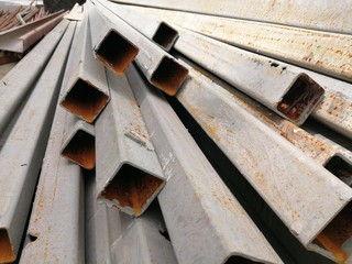 detail of a square tube 