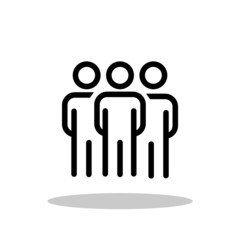 Outline people icon in flat style. People symbol for your web site design, logo, app, UI Vector EPS 10