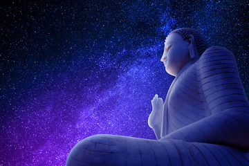 Buddha in the blue Universe