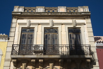 Portugal, the city of Faro. An ornate turn of the century building.