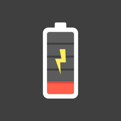 Obraz premium Battery icon. Vector illustration.