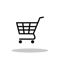 Shopping icon in flat style. Shopping symbol for your web site design, logo, app, UI Vector EPS 10.