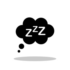Sleep Rest icon in flat style. Sleep symbol for your web site design, logo, app, UI Vector EPS 10.