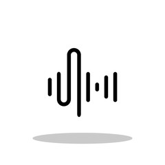 Sound icon in flat style. Music / Sound wave symbol for your web site design, logo, app, UI Vector EPS 10.