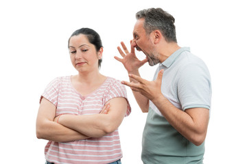Man shouting at woman